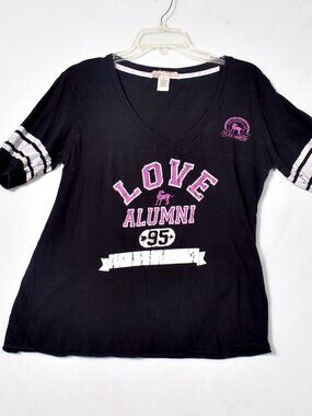 JJ Authentic Women's Tee Shirt Love Alumni Size Large V Neck